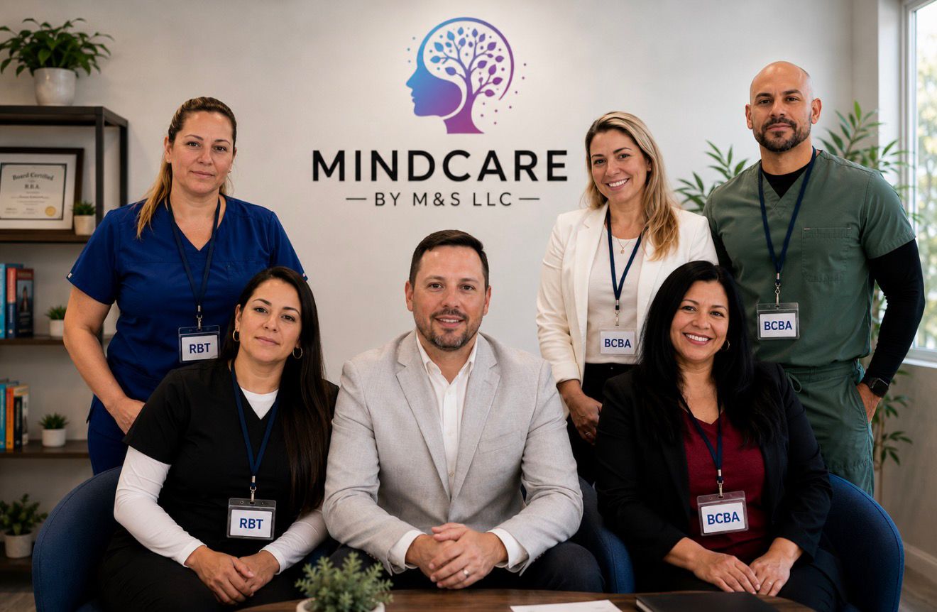 MindCare therapist celebrating with children during a session